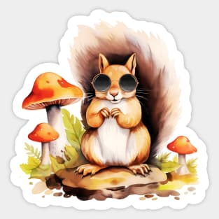 Cool Squirrel With Sunglasses Sticker